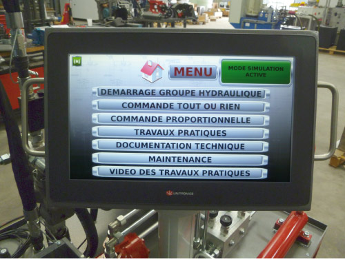 SHCO 4.0 hydraulic didactic training bench touch screen